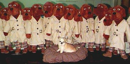 Gorby with her Bodyguards